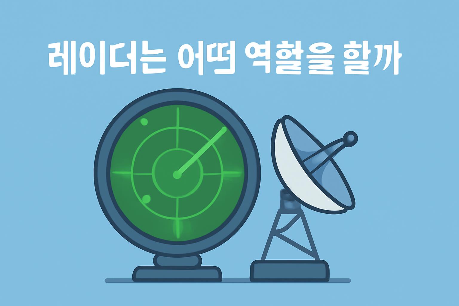 레이더를 이용해 물체의 위치와 움직임을 확인하는 모습을 설명한 이미지