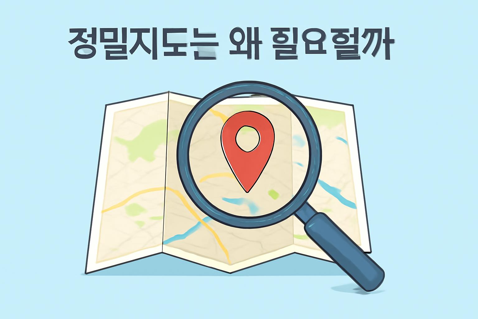 정밀지도가 자율주행과 위치 기반 서비스의 정확도를 높이는 모습을 설명한 이미지